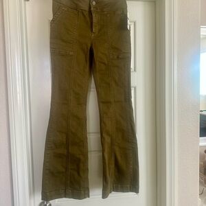 Pilcro Olive Flare Pants